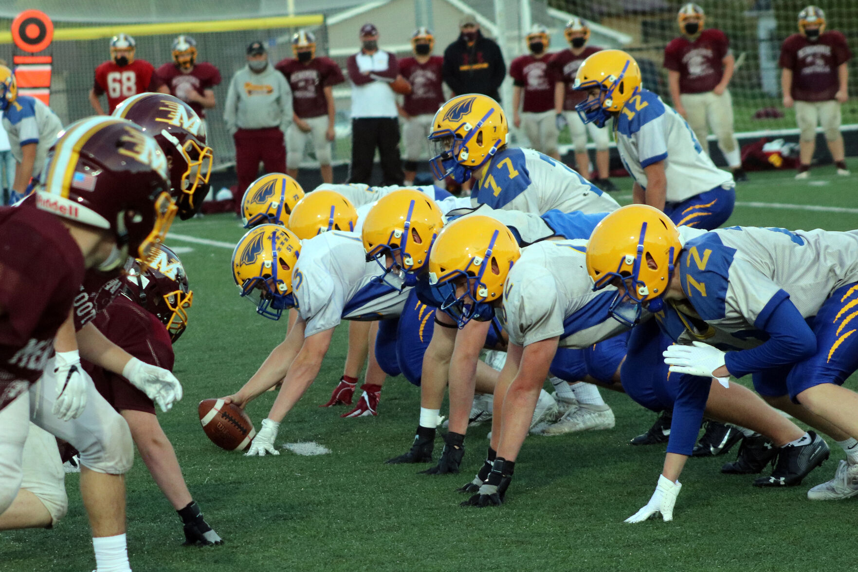 Rice Lake football scrimmage vs. Menomonie 9-18-20